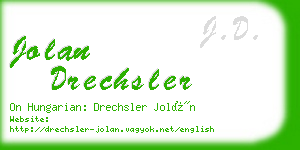 jolan drechsler business card